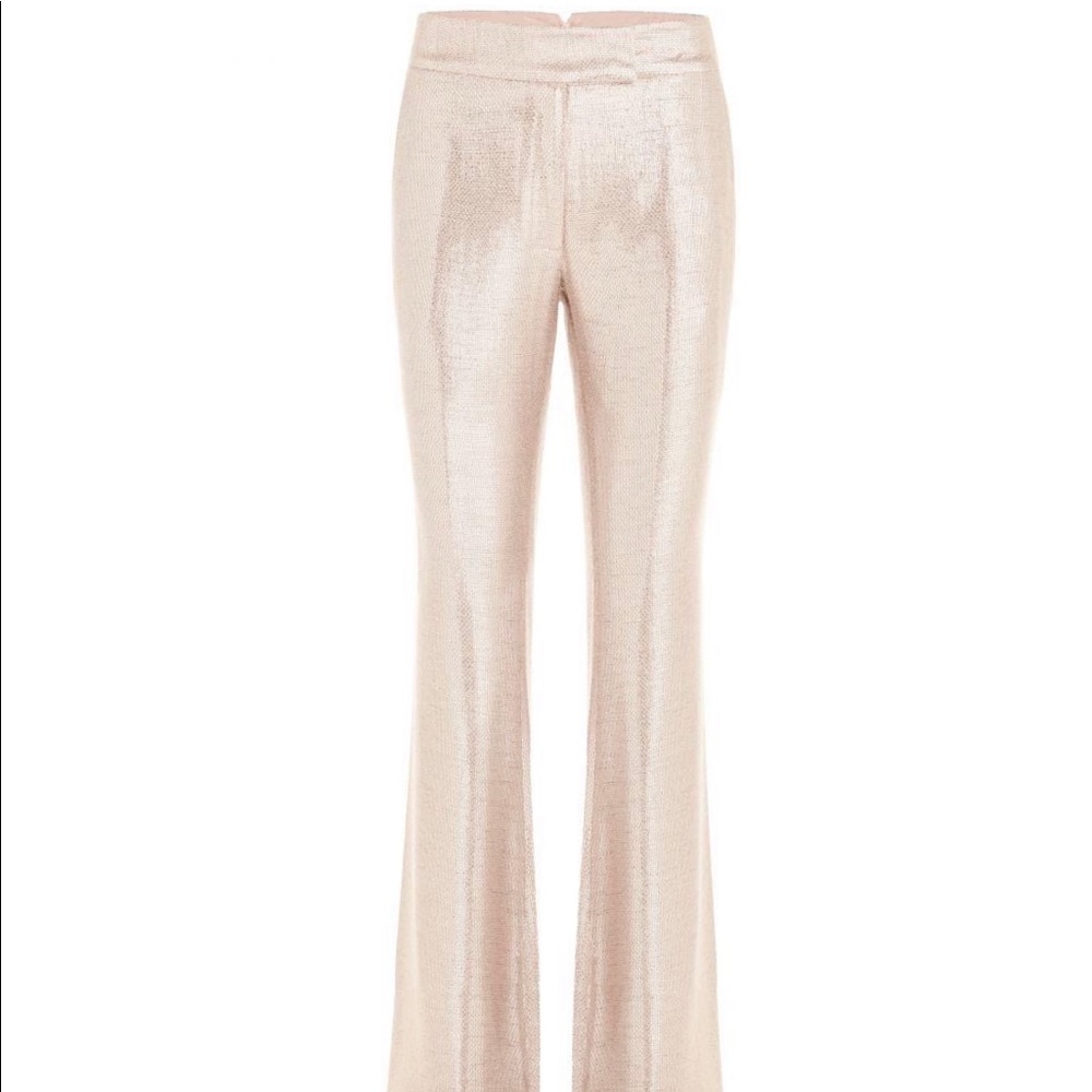 Metallic suit pant straight leg – open 2best offer